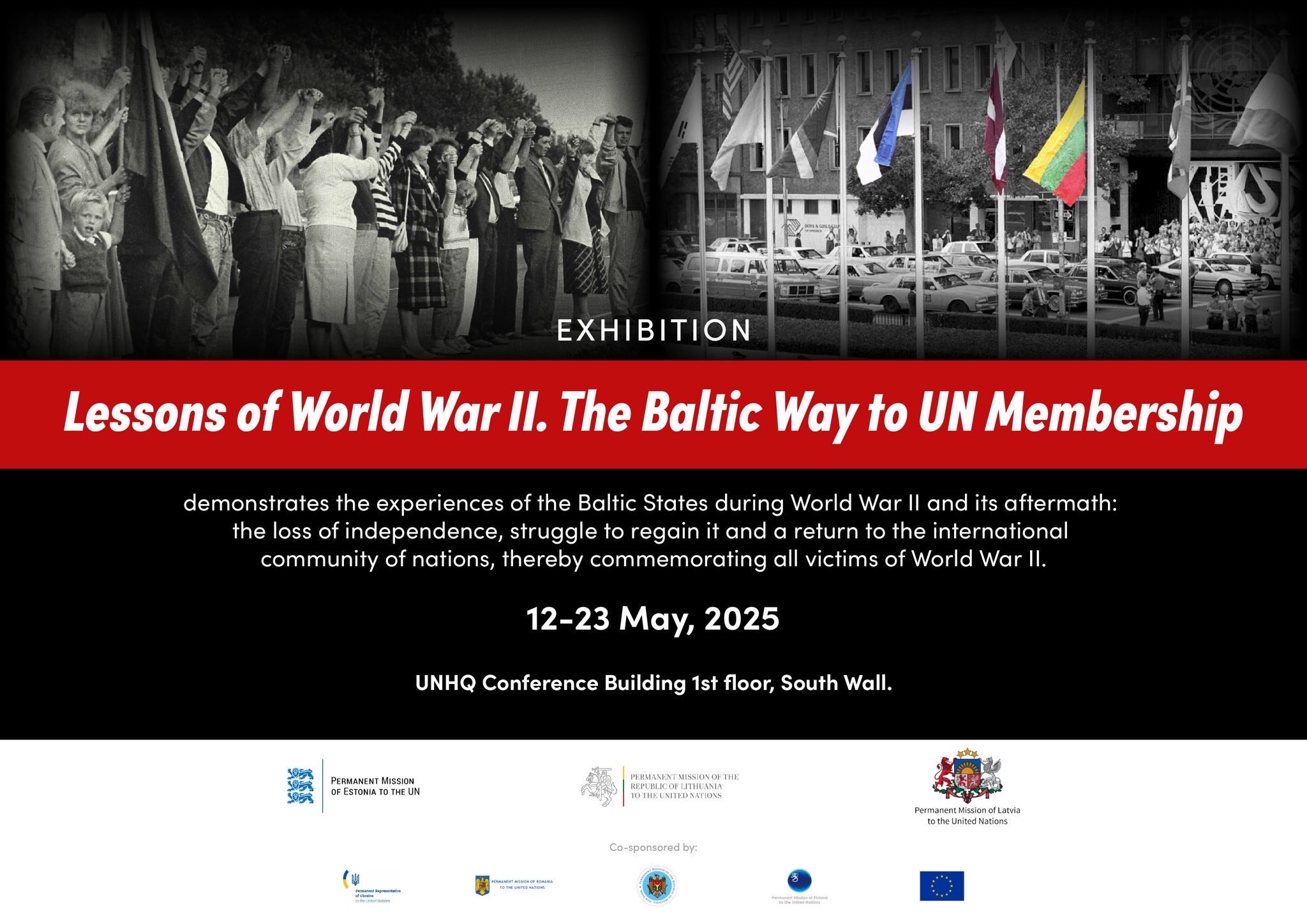 ÜRO peahoones New Yorgis avati kolme Balti riigi okupatsiooni teemaline näitus